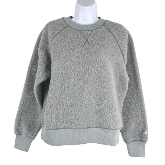 Everlane The ReNew Fleece Raglan Sweatshirt‎ Women's Medium Blue NWT FS-1004 - Picture 1 of 8